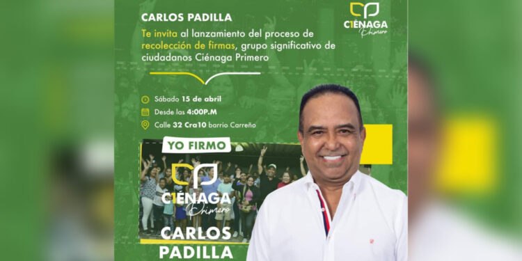 ¡Vamos a firmar por la esperanza»: Carlos Padilla