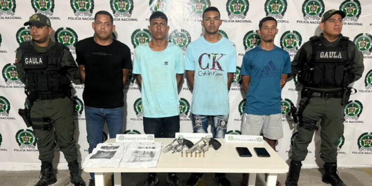 Capturan a Cuatro Tipos Antes de Atentar Contra Negocios en Malambo