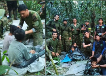 El Ejército Nacional, Encontró a los Cuatro Niños Indígenas en la Selva del Guaviere.