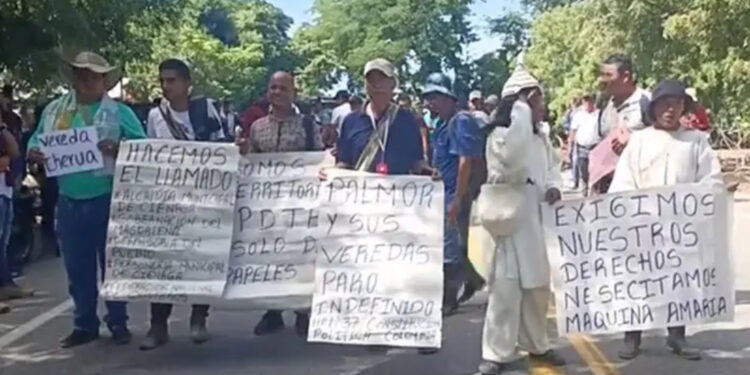 Campesinos de la Sierra Nevada bloquearon la Troncal del Oriente