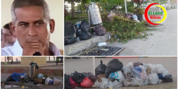 El líder social Alexander Álvarez denuncia el abandono  en que se encuentran las playa de Ciénaga.