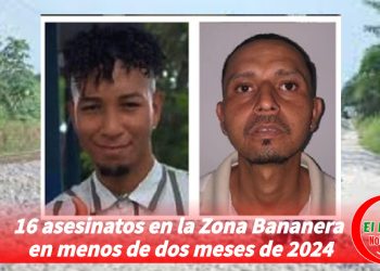 16 asesinatos en la Zona Bananera en menos de dos meses de 2024