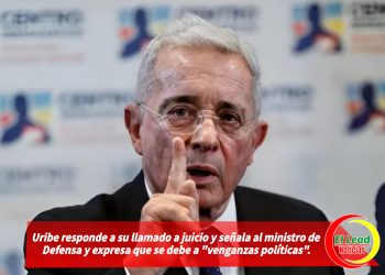 Uribe responde a su llamado a juicio y señala al ministro de Defensa y expresa que se debe a «venganzas políticas».