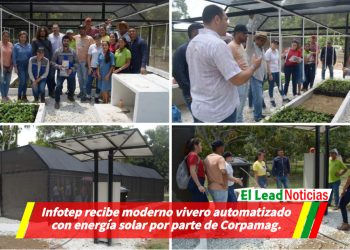 Infotep recibe moderno vivero automatizado con energía solar por parte de Corpamag.