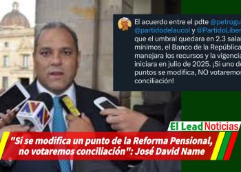 «Si se modifica un punto de la Reforma Pensional, no votaremos conciliación»: José David Name