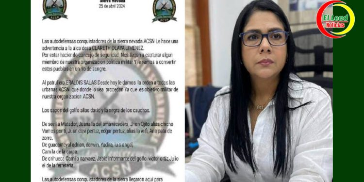 Amenazan a la Alcaldesa de la Zona Bananera, luego del Consejo de Seguridad realizado con la presencia del Ministro de Defensa.