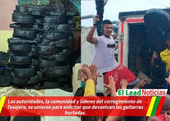 Las autoridades, la comunidad y líderes del corregimiento de Tasajera, se unieron para solicitar que devuelvan las guitarras hurtadas. 