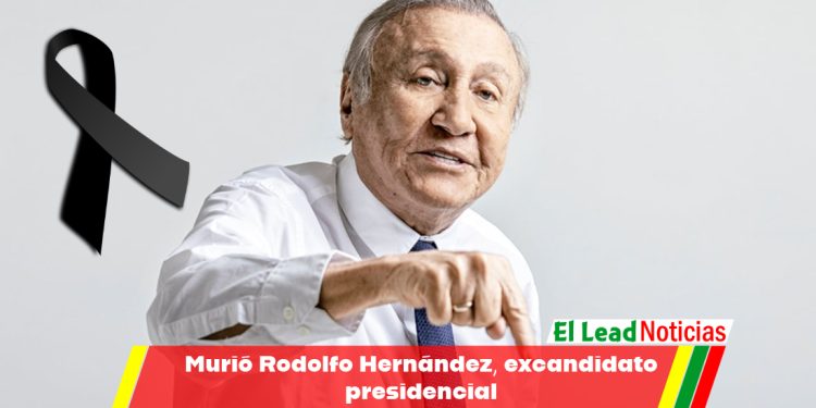 Murió Rodolfo Hernández, excandidato presidencial