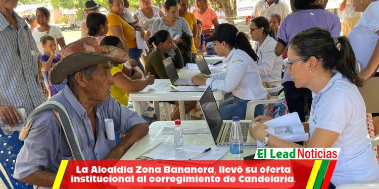La Alcaldía Zona Bananera, llevó su oferta institucional al corregimiento de Candelaria.