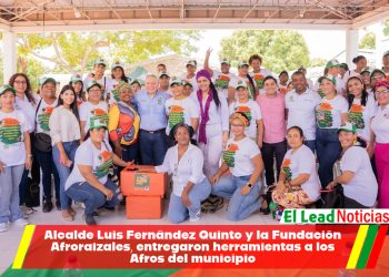 Alcalde Luis Fernández Quinto y la Fundación Afroraizales, entregaron herramientas a los Afros del municipio