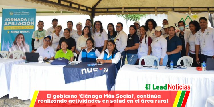 El gobierno ‘Ciénaga Más Social’, continúa realizando actividades en salud en el área rural.