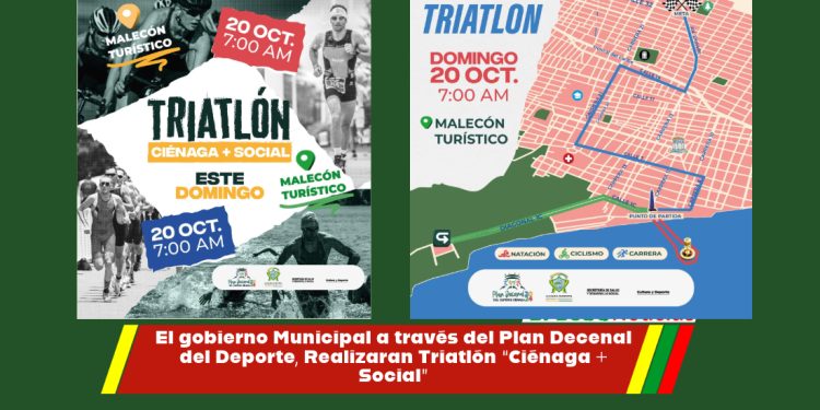 El gobierno Municipal a través del Plan Decenal del Deporte, Realizaran Triatlón “Ciénaga + Social” 