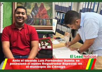Ante el alcalde Luis Fernández Quinto, se posesionó el nuevo Registrador Especial  en el municipio de Ciénaga.