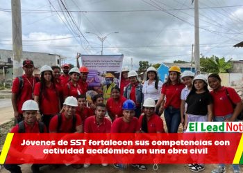 Jóvenes de SST fortalecen sus competencias con actividad académica en una obra civil
