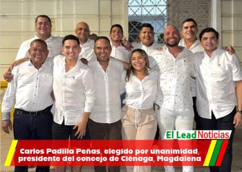 Carlos Padilla Peñas, elegido por unanimidad, presidente del concejo de Ciénaga, Magdalena 