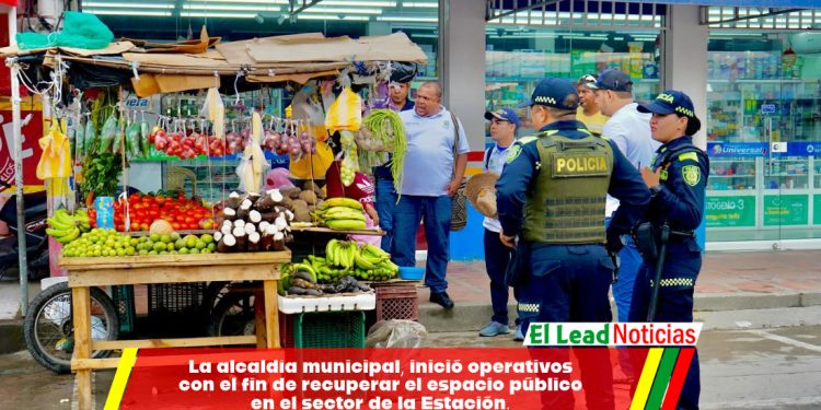 La alcaldía municipal, inició operativos con el fin de recuperar el espacio público en el sector de la Estación.