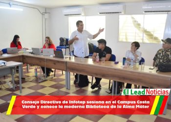 Consejo Directivo de Infotep sesiona en el Campus Costa Verde y conoce la moderna Biblioteca de la Alma Máter