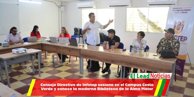 Consejo Directivo de Infotep sesiona en el Campus Costa Verde y conoce la moderna Biblioteca de la Alma Máter