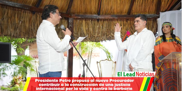 Presidente Petro propuso al nuevo Procurador contribuir a la construcción de una justicia internacional por la vida y contra la barbarie.