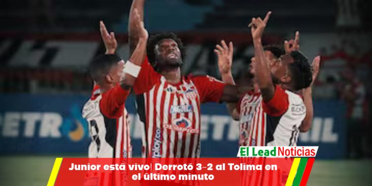 Junior está vivo! Derrotó 3-2 al Tolima en el último minuto
