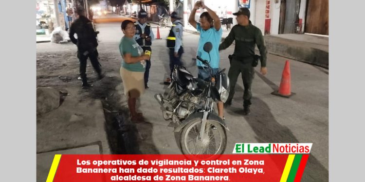 Los operativos de vigilancia y control en Zona Bananera han dado resultados: Clareth Olaya, alcaldesa de Zona Bananera. 