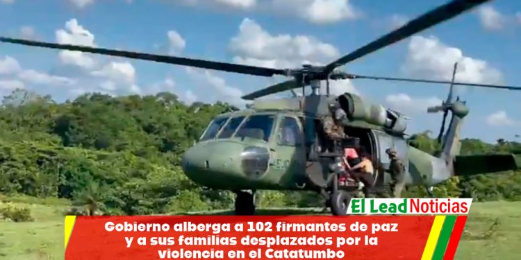 Gobierno alberga a 102 firmantes de paz y a sus familias desplazados por la violencia en el Catatumbo