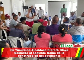 En Tucurinca Alcaldesa Clareth Olaya Socializó el segundo tramo de la construcción del pavimento