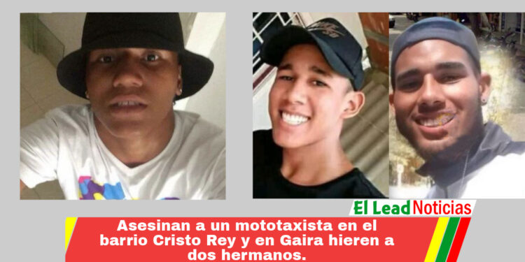 Asesinan a un mototaxista en el barrio Cristo Rey y en Gaira hieren a dos hermanos.