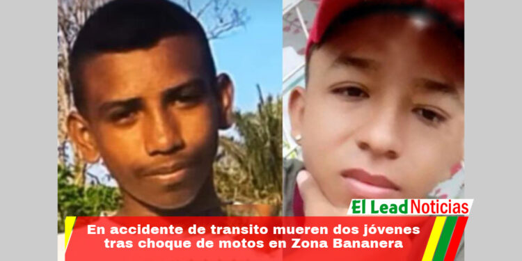 En accidente de transito mueren dos jóvenes tras choque de motos en Zona Bananera