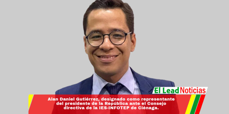 Alan Daniel Gutiérrez, designado como representante del presidente de la República ante el Consejo directiva de la IES-INFOTEP de Ciénaga. 