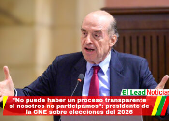 «No puede haber un proceso transparente si nosotros no participamos»: presidente de la CNE sobre elecciones del 2026