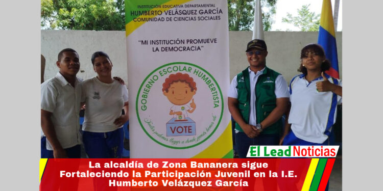 La alcaldía de Zona Bananera sigue Fortaleciendo la Participación Juvenil en la I.E. Humberto Velázquez García 