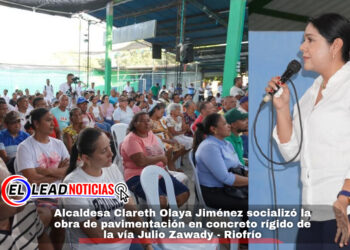Alcaldesa Clareth Olaya Jiménez socializó la obra de pavimentación en concreto rígido de la vía Julio Zawady – Riofrío
