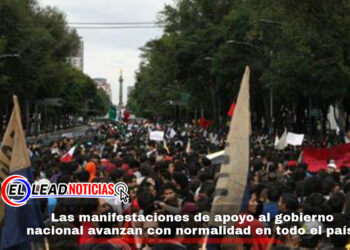 Las manifestaciones de apoyo al gobierno nacional avanzan con normalidad en todo el país. 