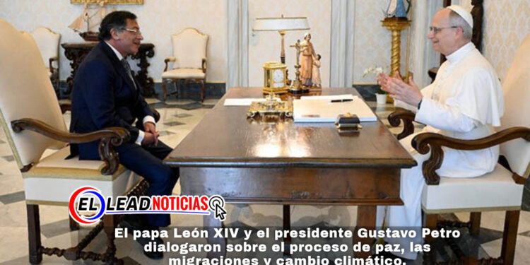 El papa León XIV y el presidente Gustavo Petro dialogaron sobre el proceso de paz, las migraciones y cambio climático.