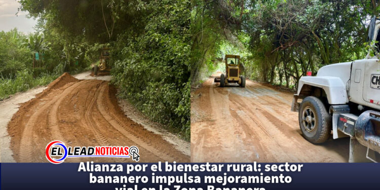 Alianza por el bienestar rural: sector bananero impulsa mejoramiento vial en la Zona Bananera
