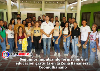 Seguimos impulsando formación en educación gratuita en la Zona Bananera: Coomulbanano