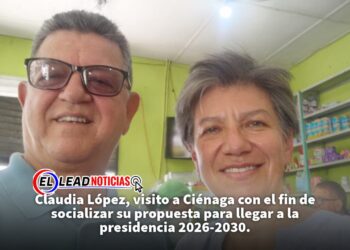 Claudia López, visito a Ciénaga con el fin de socializar su propuesta para llegar a la presidencia 2026-2030.