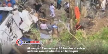 Al menos 17 muertos y  20 heridos al volcar autobús con estudiantes en Antioquia