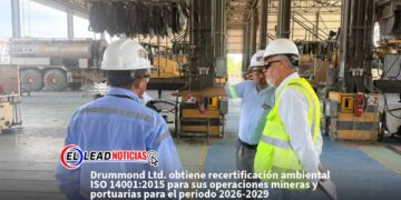 Drummond Ltd. obtiene recertificación ambiental ISO 14001:2015 para sus operaciones mineras y portuarias para el periodo 2026-2029