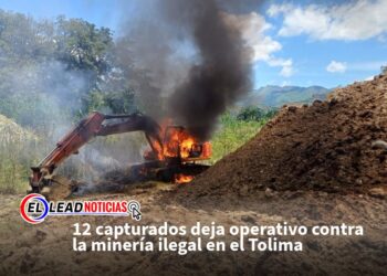 12 capturados deja operativo contra la minería ilegal en el Tolima
