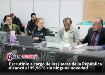 Escrutinio a cargo de los jueces de la República alcanzó el 99,98 % sin ninguna novedad