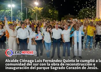Alcalde Ciénaga Luis Fernández Quinto le cumplió a la comunidad del sur con la obra de reconstrucción e inauguración del parque Sagrado Corazón de Jesús.
