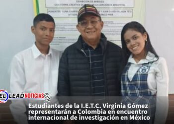 Estudiantes de la I.E.T.C. Virginia Gómez representarán a Colombia en encuentro internacional de investigación en México