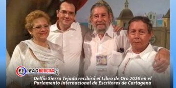 Delfín Sierra Tejada recibirá el Libro de Oro 2026 en el Parlamento Internacional de Escritores de Cartagena